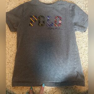 Polo by Ralph Lauren Gray Tee with Multicolor Logo